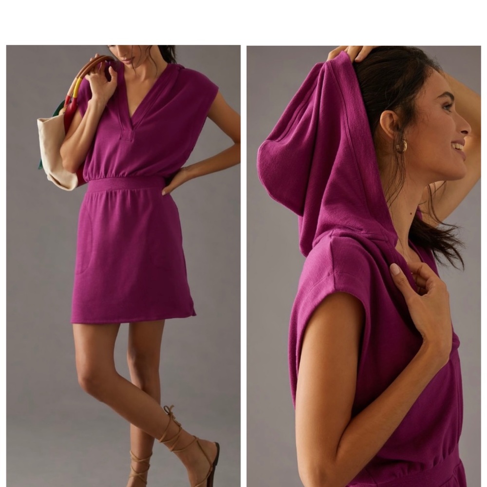 Anthropologie Daily Practice The Komi Hooded Mini Dress